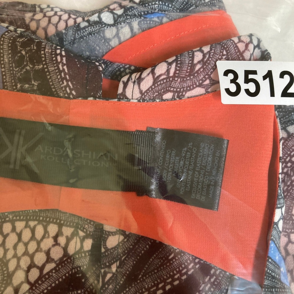 Kardashian Kollection Womens L Paisley Lace Print Sleeveless Top Cut Out Back - Picture 15 of 15